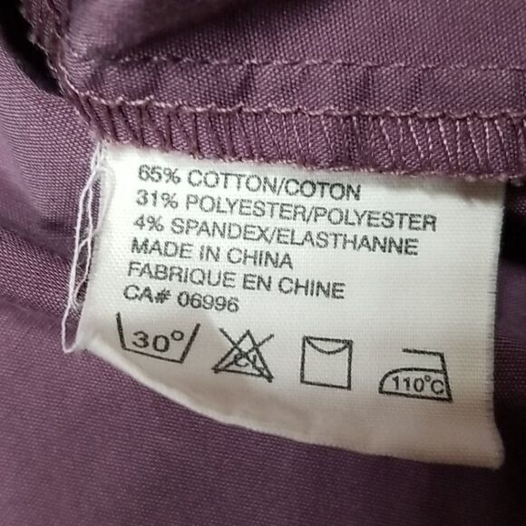 🎁5/$25 Optionelle Blouse Women's XL Front Button Up Mauve 3/4 Sleeve Collared - Picture 4 of 6